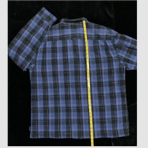 Tommy Jeans Mens XXL Blue Plaid Flannel Button Down Casual Shirt Excellent - Picture 5 of 8